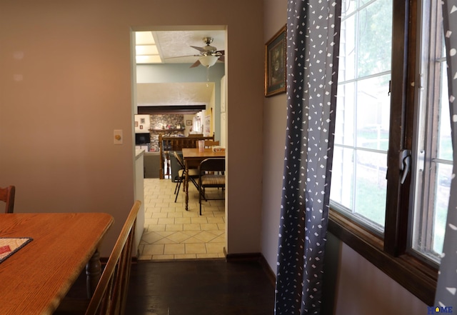 1365 N Chestnut St, Wahoo, NE 68066 - dining area featuring a ceiling fan