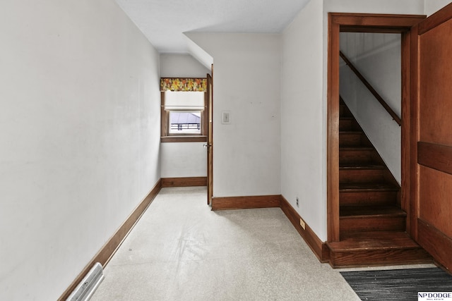 1107 E 1st St, Fremont, NE 68025 - staircase with carpet and baseboards