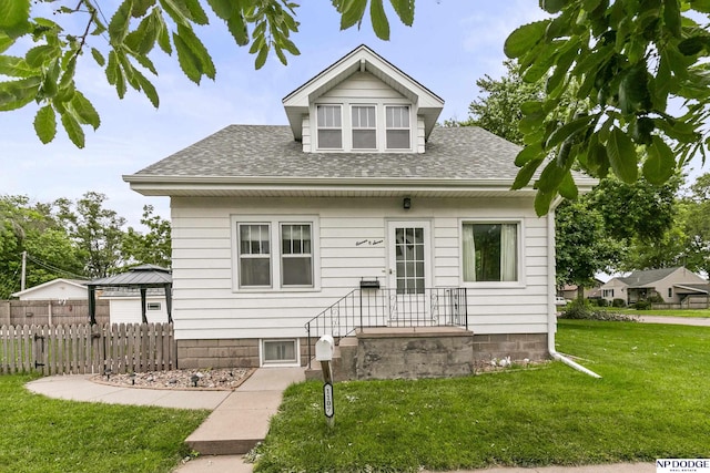 1107 E 1st St, Fremont, NE 68025 - bungalow with a shingled roof and a gazebo