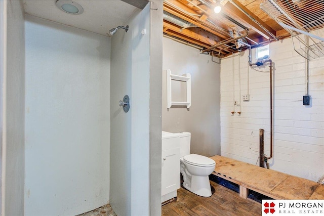 14030 Orchard Ave, Omaha, NE 68137 - full bathroom featuring a shower stall and wood finished floors