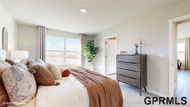 11470 Port Royal Dr, Papillion, NE 68046 - bedroom with baseboards and light carpet