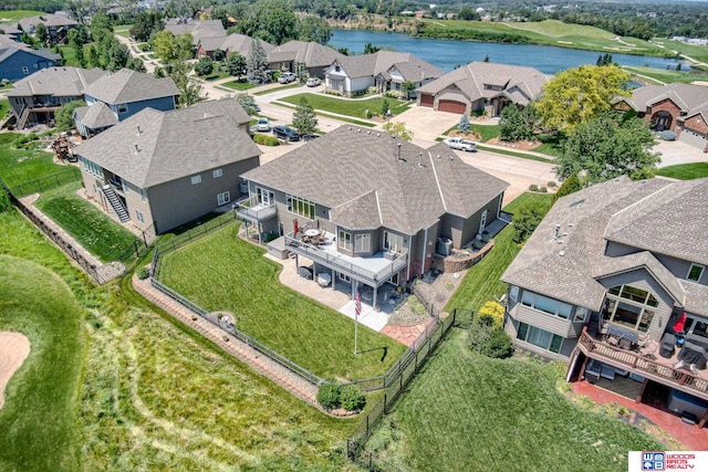 223 N Lakeview Way, Ashland, NE 68003 - aerial view of residential area with a large body of water