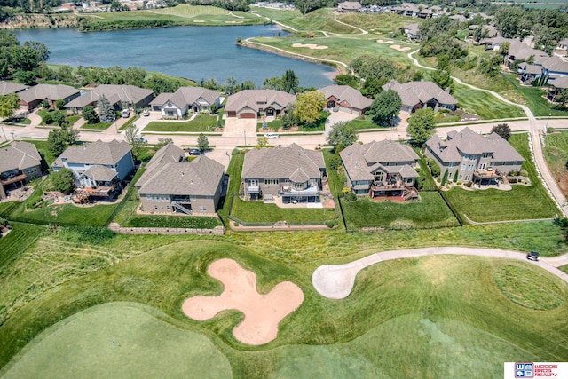 223 N Lakeview Way, Ashland, NE 68003 - aerial view of residential area with a large body of water and a golf club