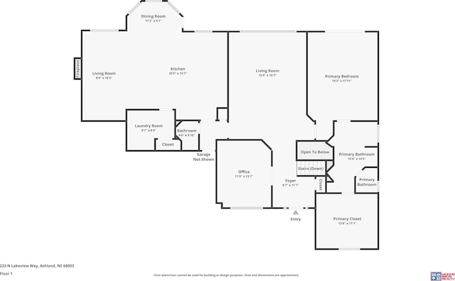 223 N Lakeview Way, Ashland, NE 68003 - view of room layout