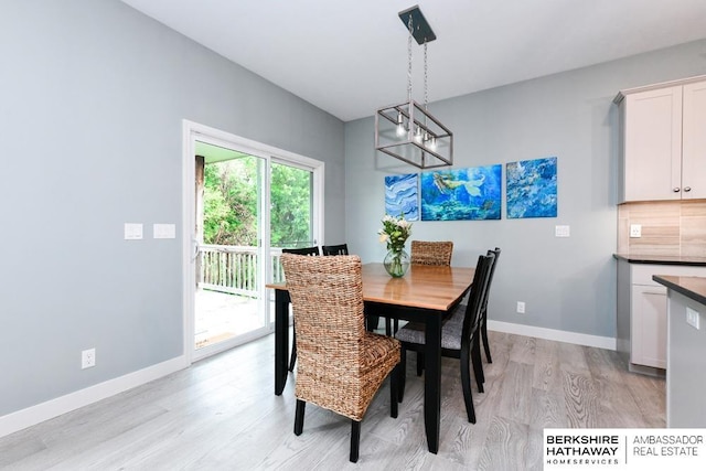10818 S 109th St, Papillion, NE 68046 - dining area featuring a chandelier and light wood-style flooring