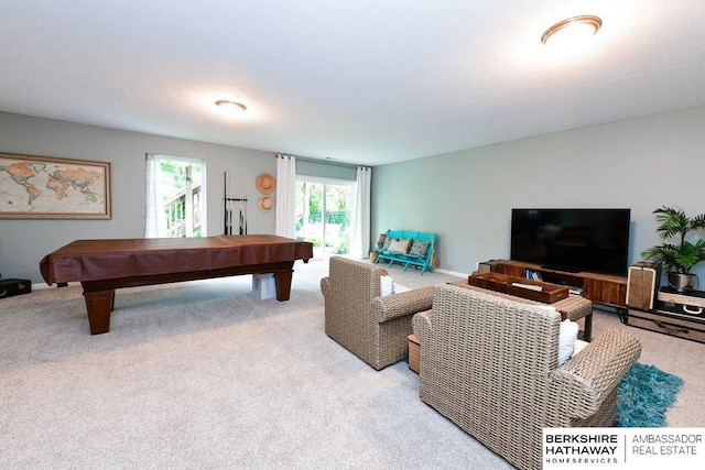 10818 S 109th St, Papillion, NE 68046 - recreation room with billiards table and carpet flooring
