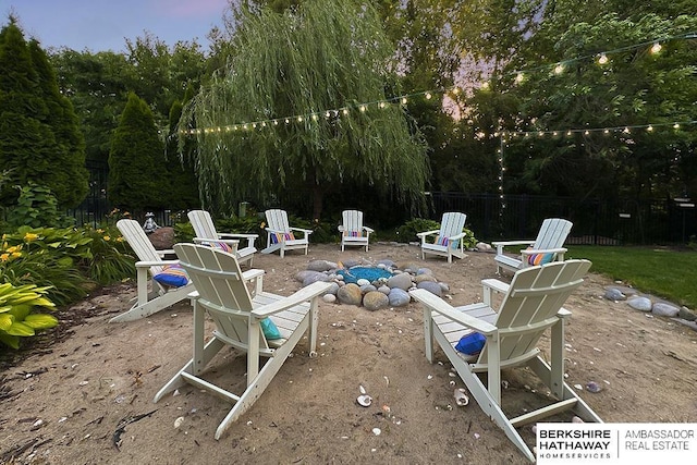 10818 S 109th St, Papillion, NE 68046 - view of patio / terrace with a fire pit