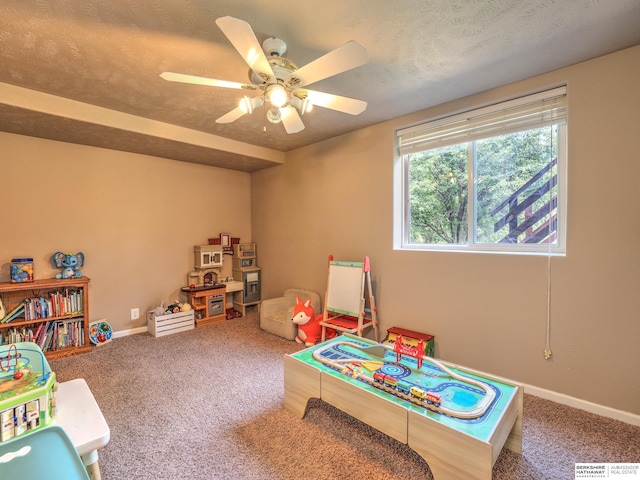 6015 S 163rd Cir, Omaha, NE 68135 - game room with carpet floors and a ceiling fan