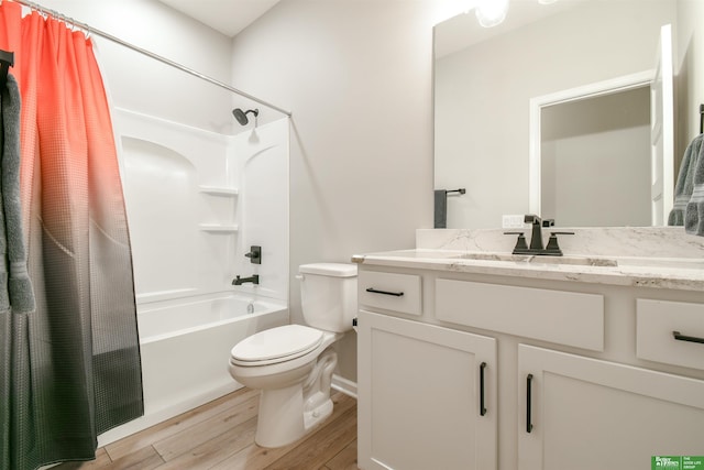5017 N 209th St, Elkhorn, NE 68022 - full bath with wood finished floors, shower / tub combo, and vanity