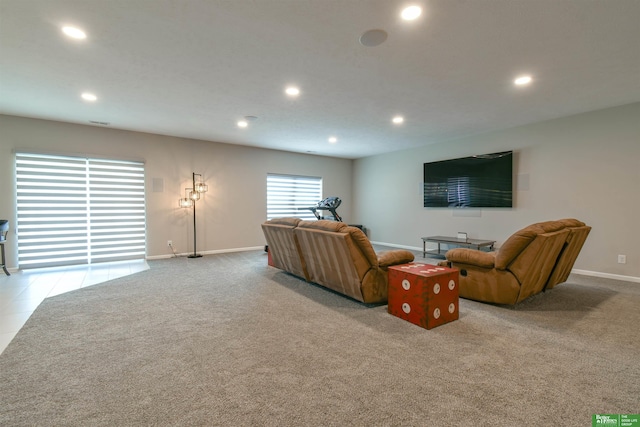 5017 N 209th St, Elkhorn, NE 68022 - living room featuring recessed lighting and carpet floors