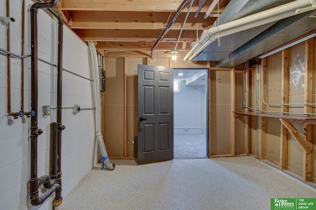 11680 Meredith Ave, Omaha, NE 68164 - unfinished basement with concrete block wall
