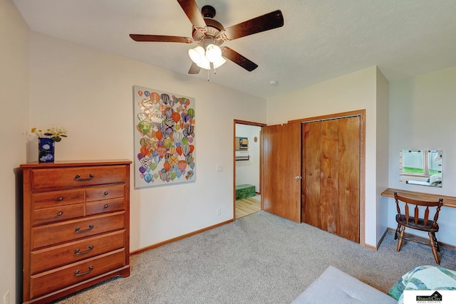 1015 Ridge Rd, Hickman, NE 68372 - carpeted bedroom featuring a closet and ceiling fan