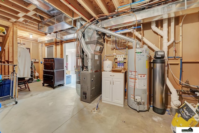 1015 Ridge Rd, Hickman, NE 68372 - unfinished basement featuring water heater and heating unit