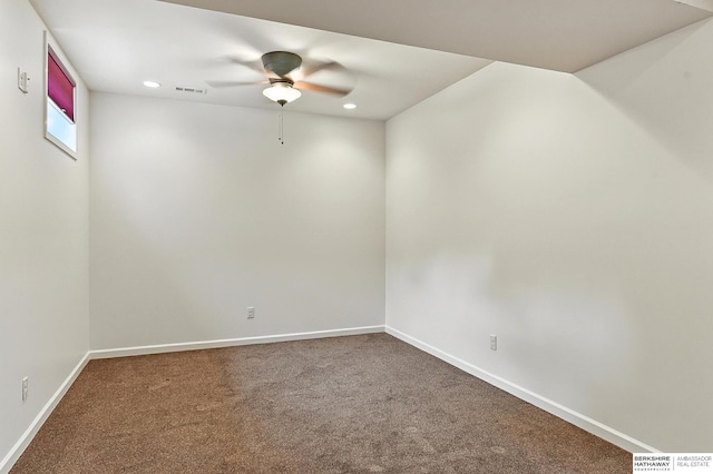 10505 S 179th St, Omaha, NE 68136 - carpeted spare room with ceiling fan and recessed lighting