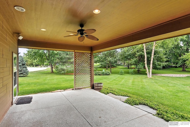 10505 S 179th St, Omaha, NE 68136 - view of patio featuring a ceiling fan