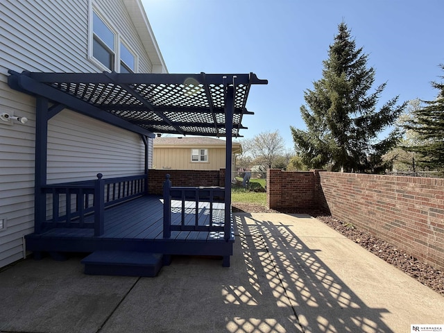 13910 Shirley St, Omaha, NE 68144 - view of patio / terrace with a deck and a pergola