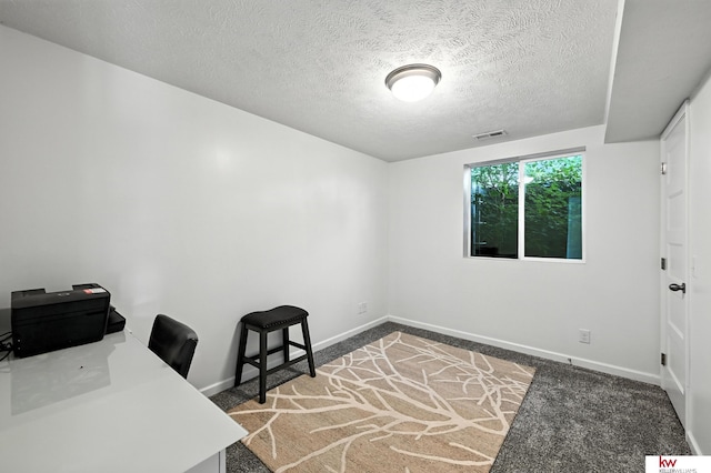 20459 C St, Omaha, NE 68022 - carpeted office featuring a textured ceiling and baseboards