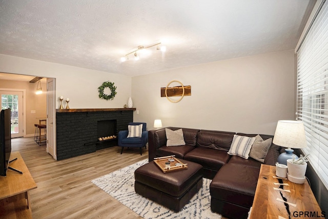 1913 Winnie Dr Unit 5, Bellevue, NE 68005 - living area featuring light wood-style floors and a fireplace