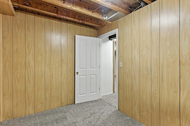 1422 N 155th Ave, Omaha, NE 68154 - basement featuring carpet floors and wooden walls