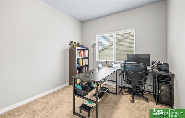 13512 S 55th St, Papillion, NE 68133 - home office with carpet flooring and baseboards