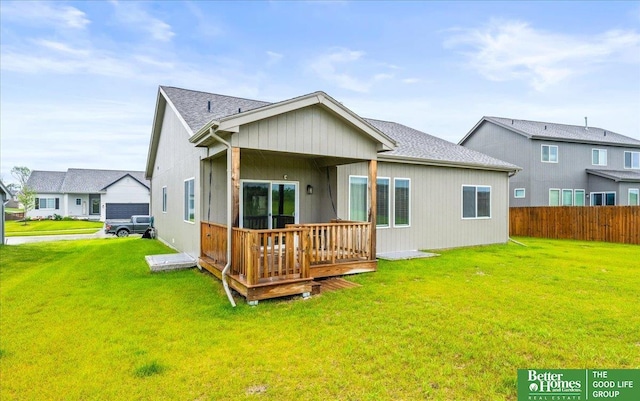 13512 S 55th St, Papillion, NE 68133 - back of property with a wooden deck