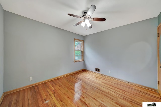 2340 S 36th St, Lincoln, NE 68506 - spare room with a ceiling fan and light wood finished floors