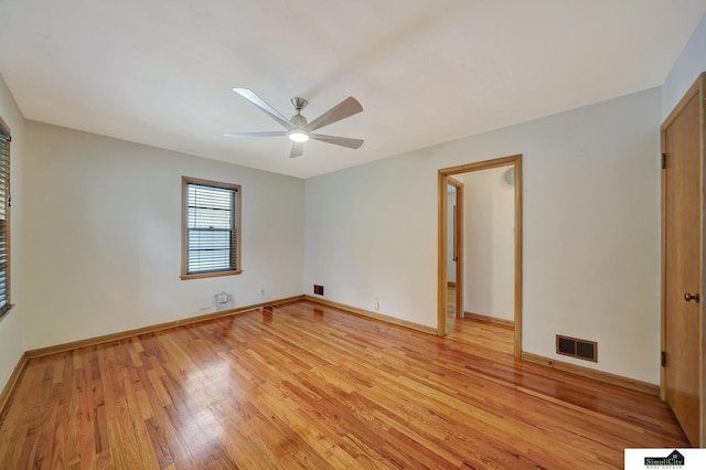 2340 S 36th St, Lincoln, NE 68506 - spare room with ceiling fan and light wood-type flooring