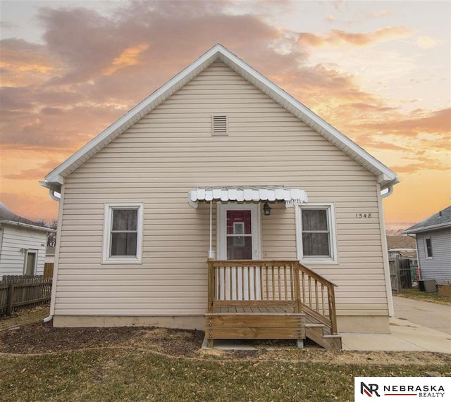 1548 E 5th St, Fremont, NE 68025 - view of back of property at dusk