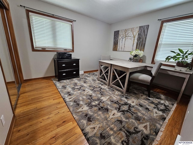 11821 Shirley St, Omaha, NE 68144 - home office featuring wood finished floors and baseboards