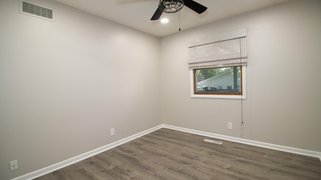 4211 S 36th St, Lincoln, NE 68506 - unfurnished room featuring a ceiling fan and dark wood-style floors
