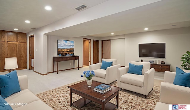 4211 S 36th St, Lincoln, NE 68506 - living area with recessed lighting and light carpet