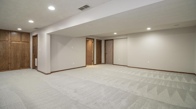 4211 S 36th St, Lincoln, NE 68506 - finished basement with recessed lighting and light colored carpet