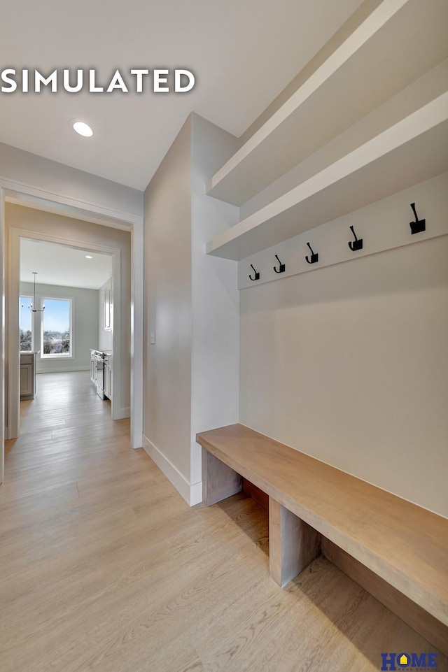 640 Eloise Ave, Lincoln, NE 68520 - mudroom featuring light wood finished floors and recessed lighting