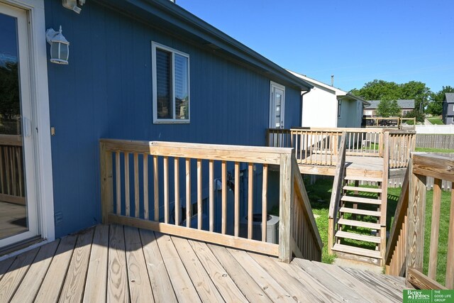 2412 Lewis And Clark Rd, Bellevue, NE 68123 - deck featuring stairs