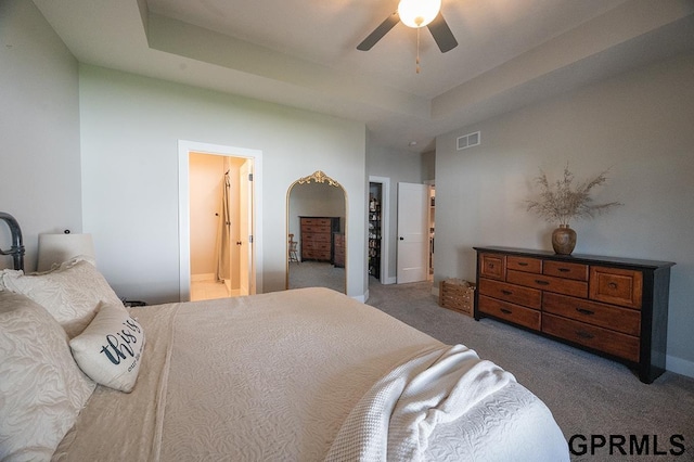 1600 W Avalanche Rd, Lincoln, NE 68521 - bedroom featuring carpet, a ceiling fan, and a tray ceiling