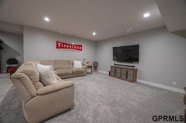 1600 W Avalanche Rd, Lincoln, NE 68521 - living room with carpet and recessed lighting