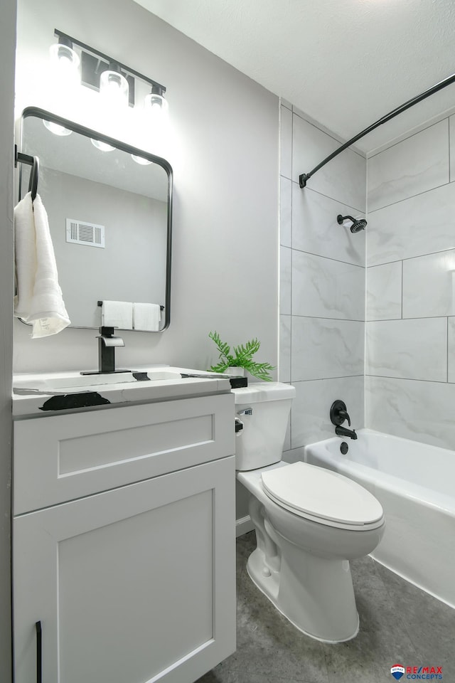 1210 S 44th St, Lincoln, NE 68510 - bathroom with vanity,  shower combination, and concrete floors