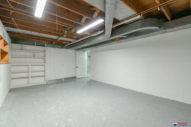1210 S 44th St, Lincoln, NE 68510 - unfinished basement with concrete block wall
