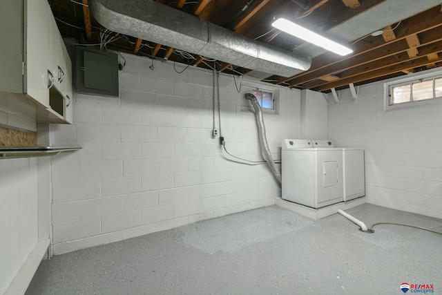 1210 S 44th St, Lincoln, NE 68510 - basement featuring washer and dryer and electric panel