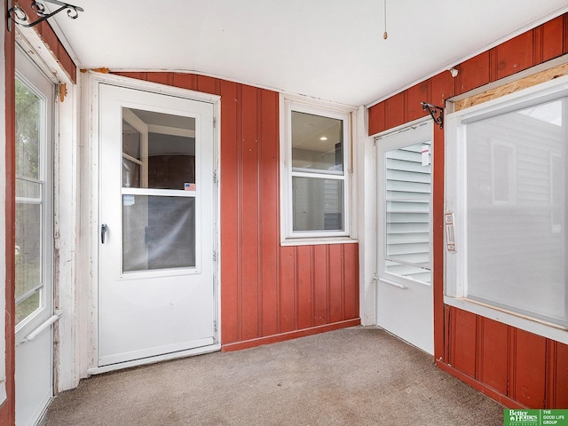 5075 Frances St, Omaha, NE 68106 - unfurnished sunroom with lofted ceiling