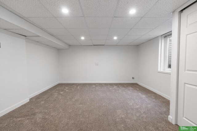 203 S 150th Cir, Omaha, NE 68154 - finished basement featuring carpet, recessed lighting, and a drop ceiling