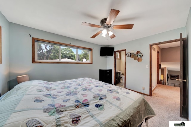 4721 Woodhaven Dr, Lincoln, NE 68516 - bedroom featuring carpet floors and a ceiling fan
