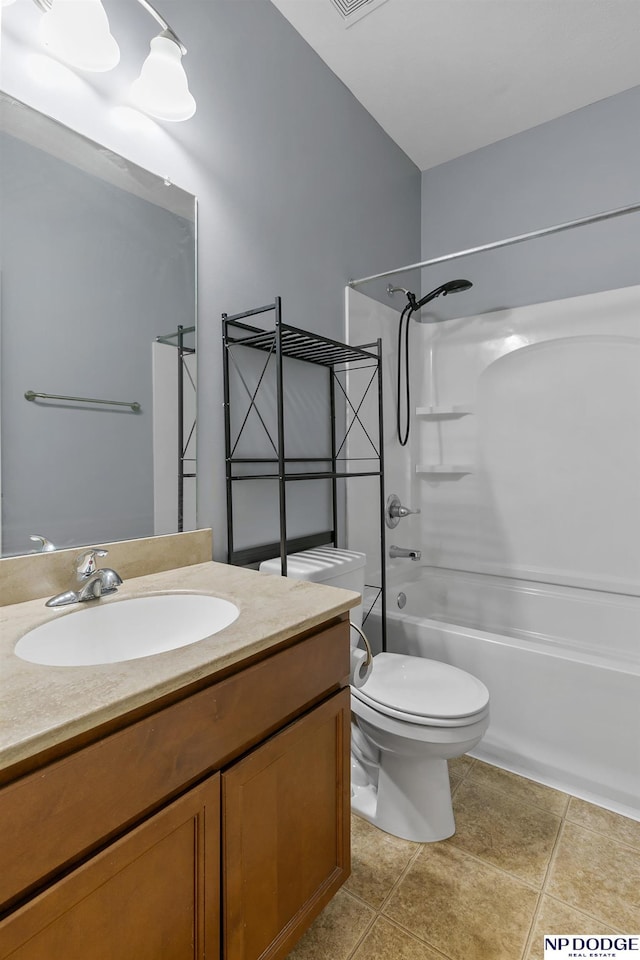 20709 Larimore Ave, Elkhorn, NE 68022 - full bath featuring vanity, shower / bathtub combination, and tile patterned floors
