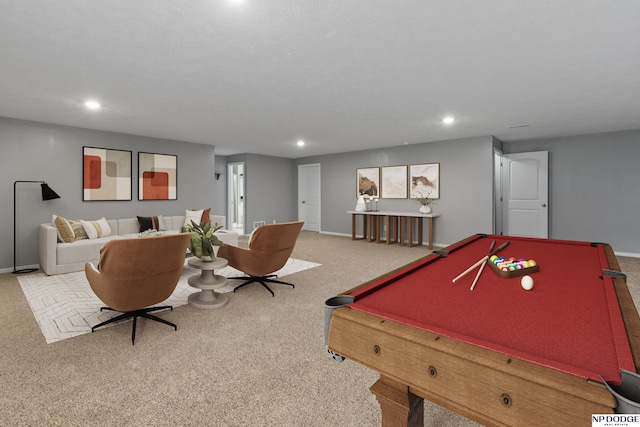20709 Larimore Ave, Elkhorn, NE 68022 - playroom featuring carpet flooring, recessed lighting, and pool table