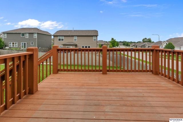 20709 Larimore Ave, Elkhorn, NE 68022 - wooden terrace featuring a residential view and a fenced backyard