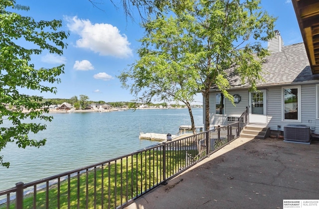 2618 Platte River Dr, Bellevue, NE 68123 - water view with a boat dock and entry steps