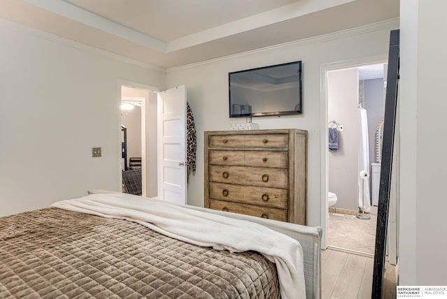 534 Piedmont Dr, Omaha, NE 68154 - bedroom featuring ornamental molding and connected bathroom