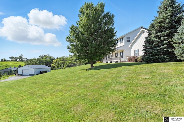 4806 Steavenson Loop, Blair, NE 68008 - view of green lawn with a garage and an outdoor structure