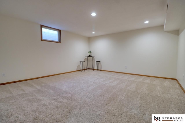 506 Rockhurst Dr, Lincoln, NE 68510 - below grade area featuring carpet and recessed lighting