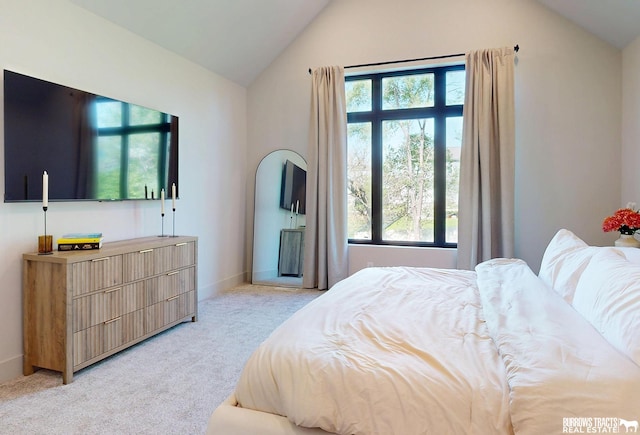 8150 S 185th St, Omaha, NE 68136 - bedroom with vaulted ceiling and light carpet